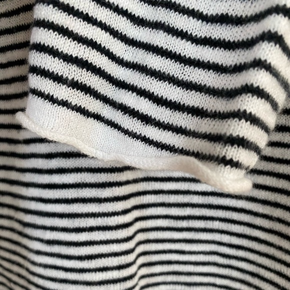 Eileen Fisher Boat-Neck Striped Linen Crew - Picture 2 of 4